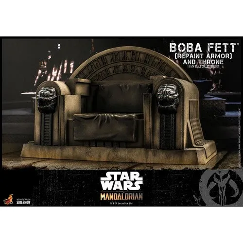 1:6 Star Wars : The Mandalorian - Boba Fett Repaint Armor with Throne Figure TMS056 Hot Toys