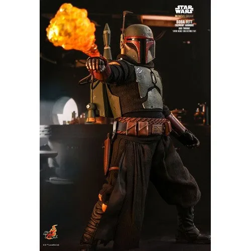 1:6 Star Wars : The Mandalorian - Boba Fett Repaint Armor with Throne Figure TMS056 Hot Toys