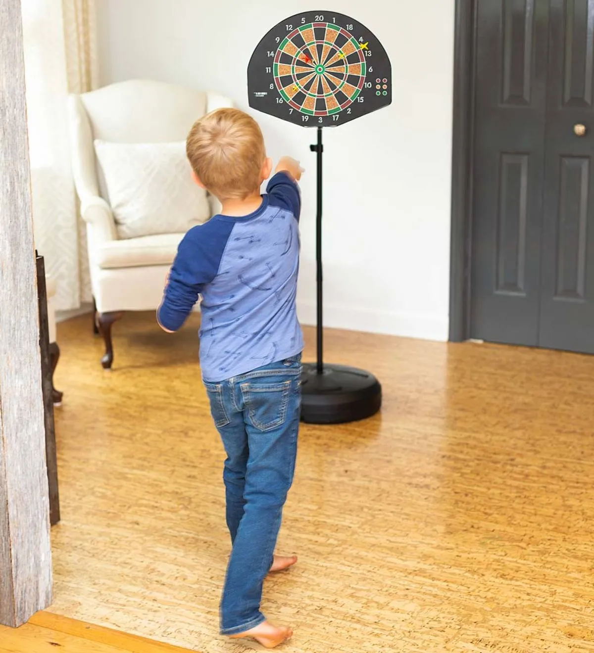 2-In-1 Basketball and Magnetic Dart Game