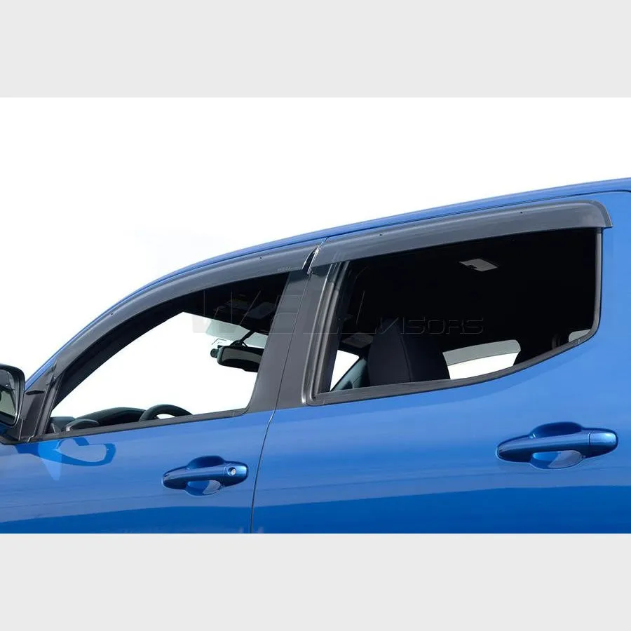 2016-2023 Toyota Tacoma Taped-on Window Deflectors Double Cab Premium Series