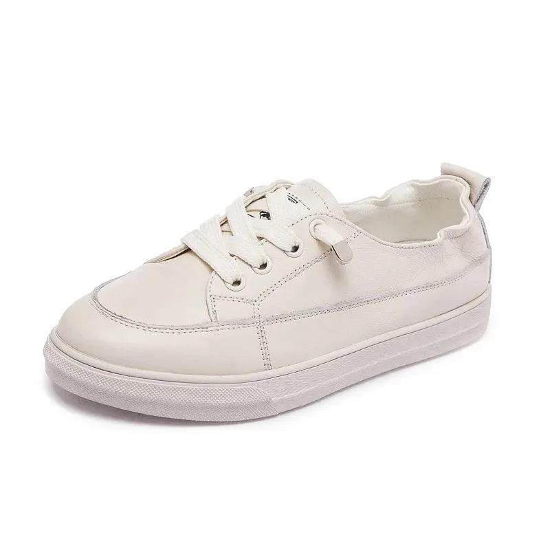 ACS18 Women's Casual Shoes - Leather White Sneakers