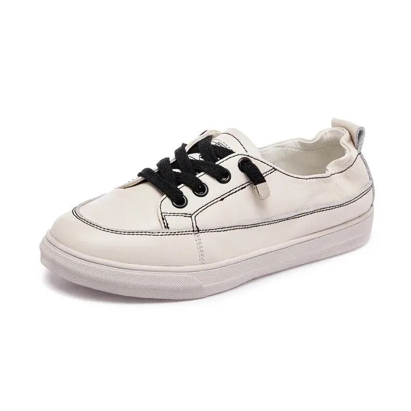 ACS18 Women's Casual Shoes - Leather White Sneakers