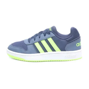 Adidas Hoops 2 Sneakers Leather Blue Colour For Kids