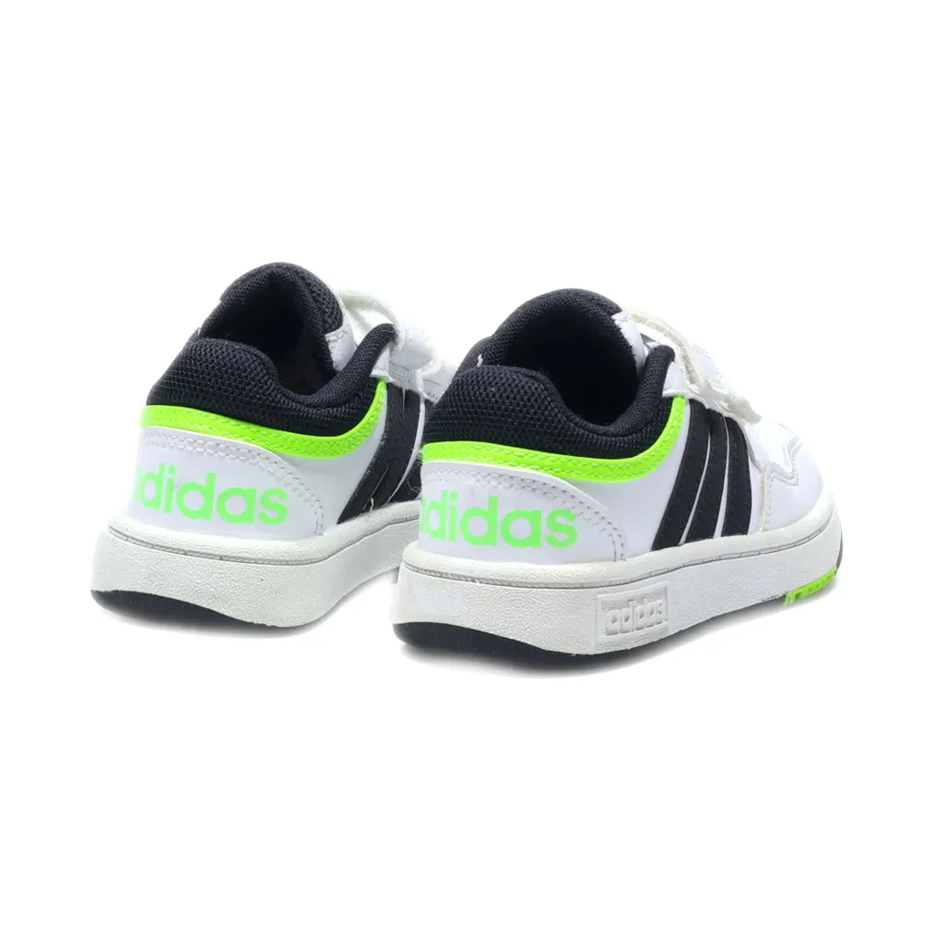 Adidas Hoops 3.0 Cf Sneakers Leather White Colour For Kids