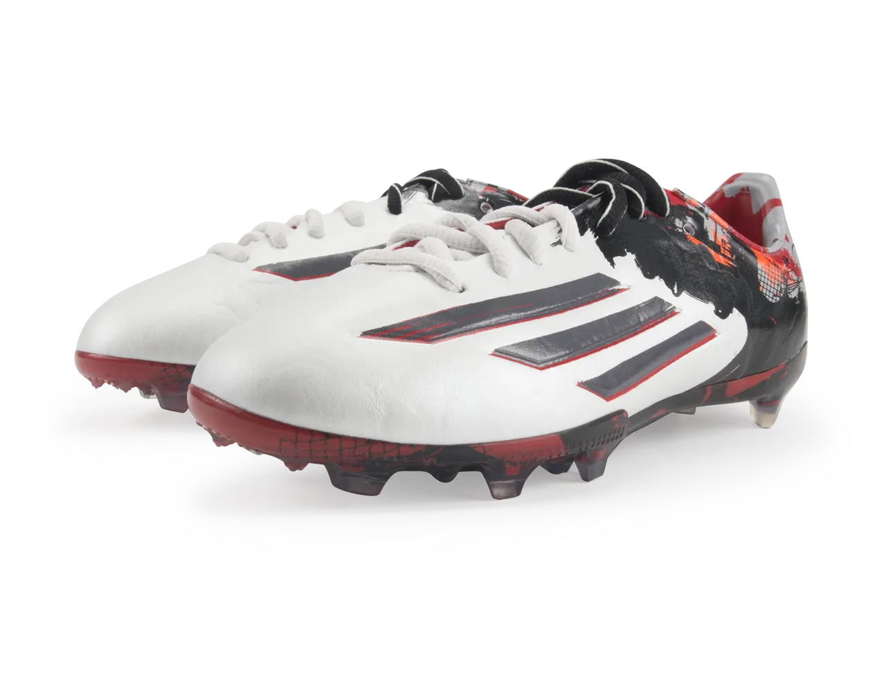 adidas Kids Messi F50 FG Running White/Sharp Grey/Light Scarlet