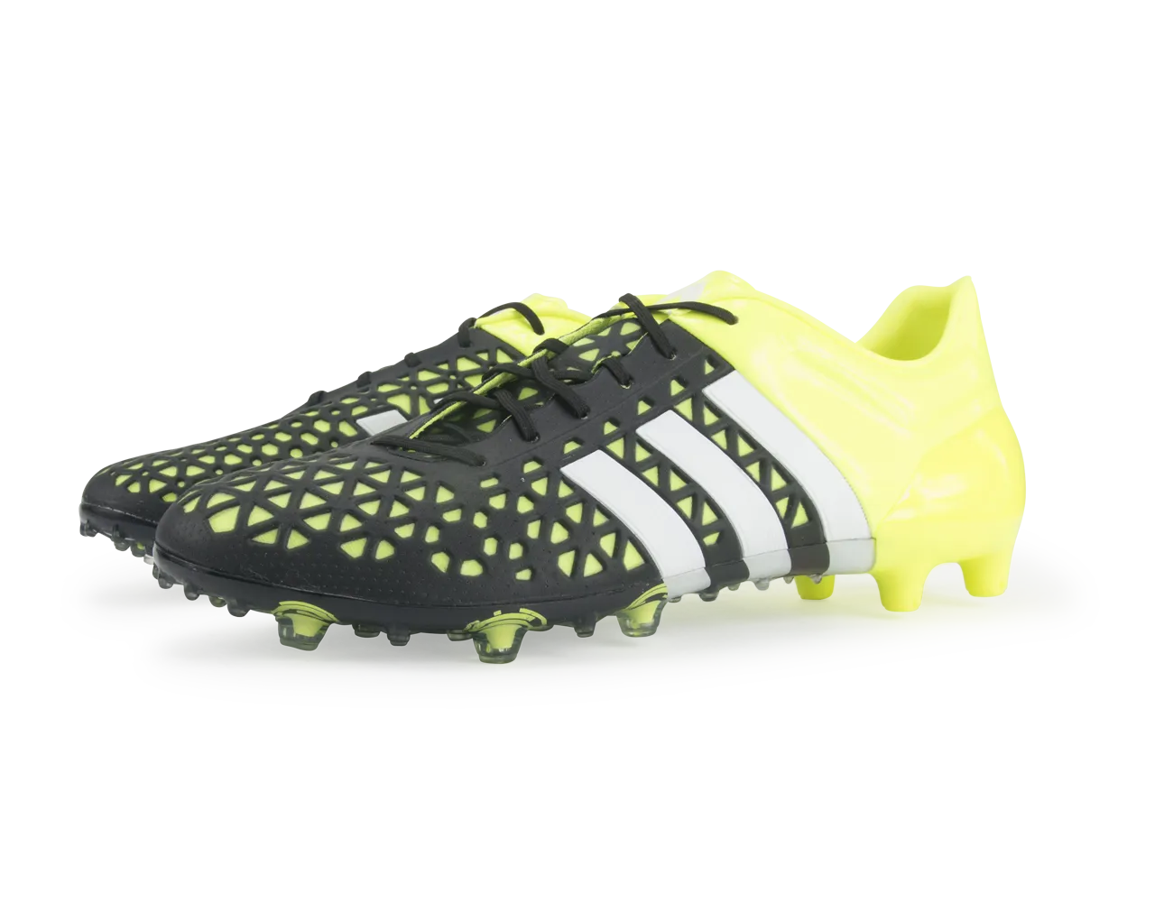 adidas Men's ACE 15.1 FG/AG Black/Night Metallic/Solar Yellow