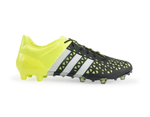 adidas Men's ACE 15.1 FG/AG Black/Night Metallic/Solar Yellow