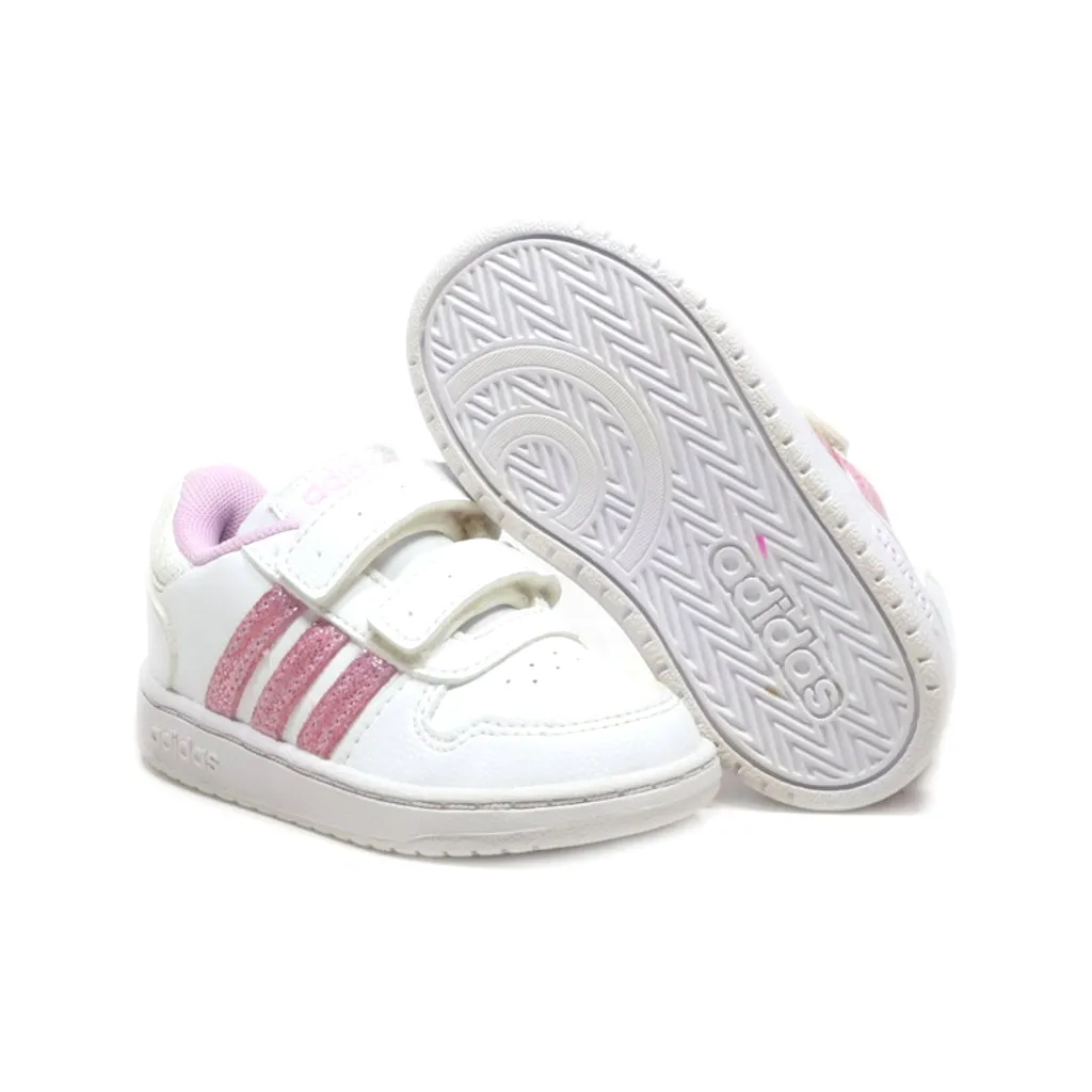 Adidas Neo Hoops Sneakers Leather White Colour For Kids