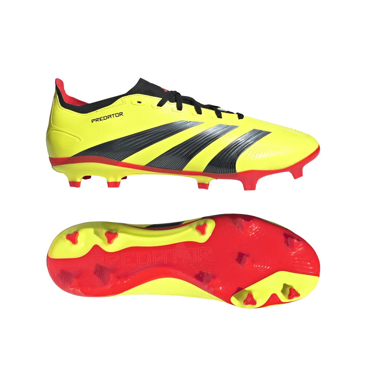 adidas Predator League Firm Ground Adult Soccer Cleats IG7761 Yellow/Black/Solar Red