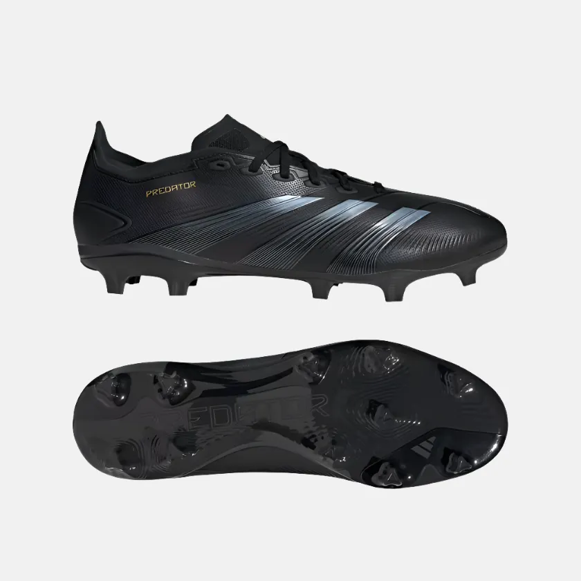 Adidas Predator League Firm Ground Men's Football Shoes - Core Black/Carbon/Gold Metallic