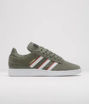 Adidas x Dan Mancina Busenitz Shoes - Olive Strata / Red / FTWR White