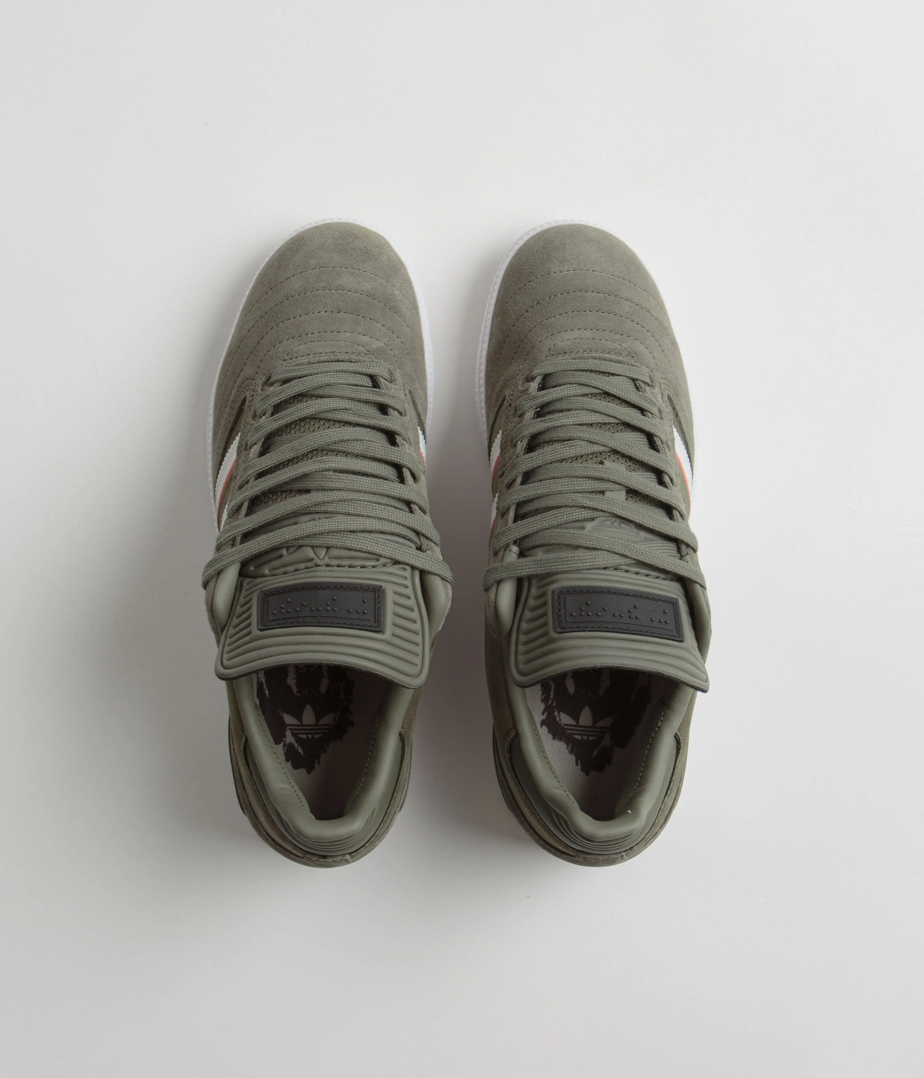 Adidas x Dan Mancina Busenitz Shoes - Olive Strata / Red / FTWR White