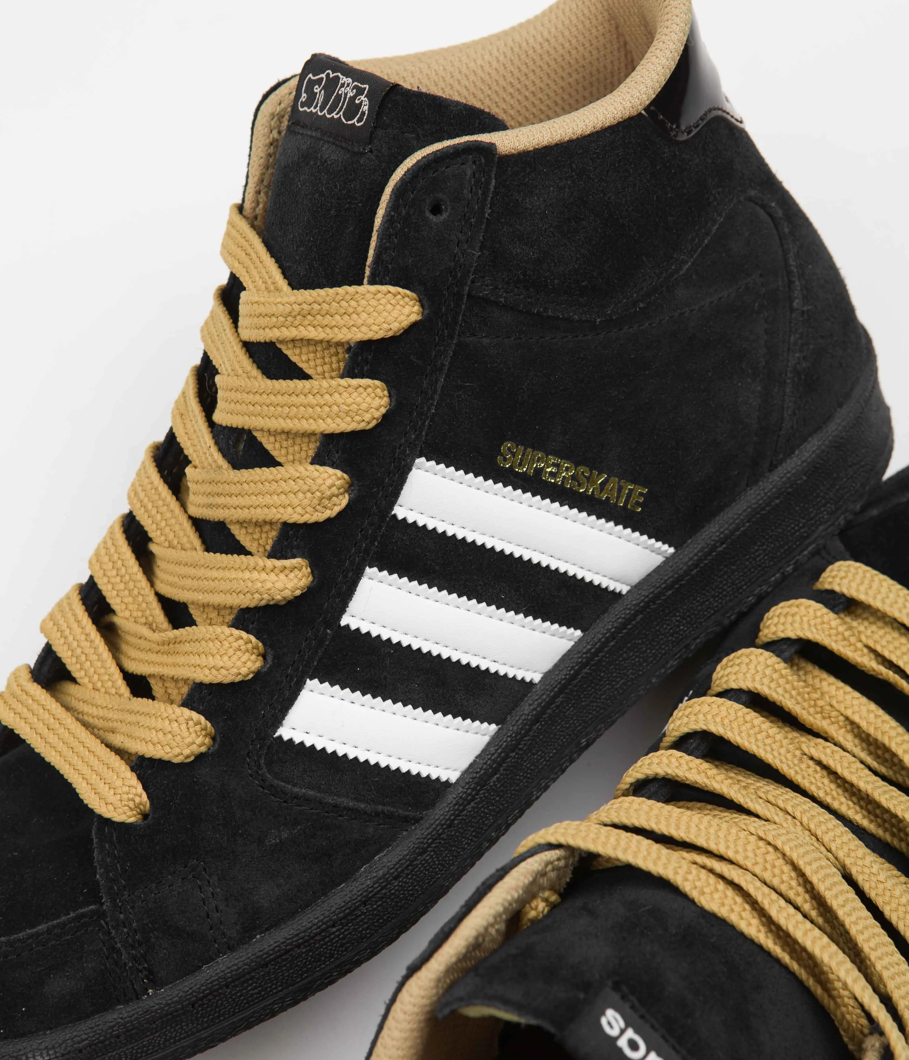 Adidas x Sneeze Superskate Shoes - Core Black / FTWR White / Golden Beige