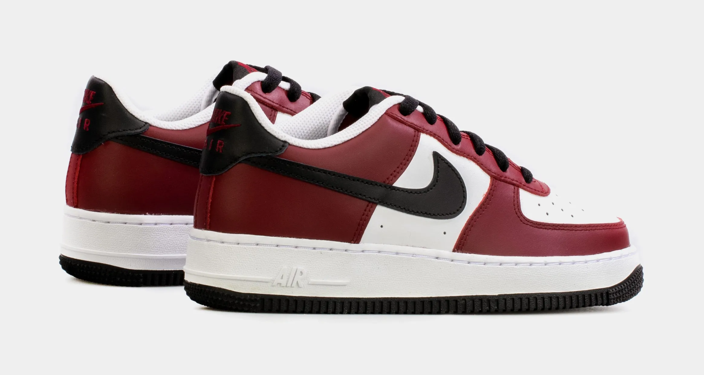 Air Force 1 LV8 Team Red Black Grade School Lifestyle Shoes (Red/Black)