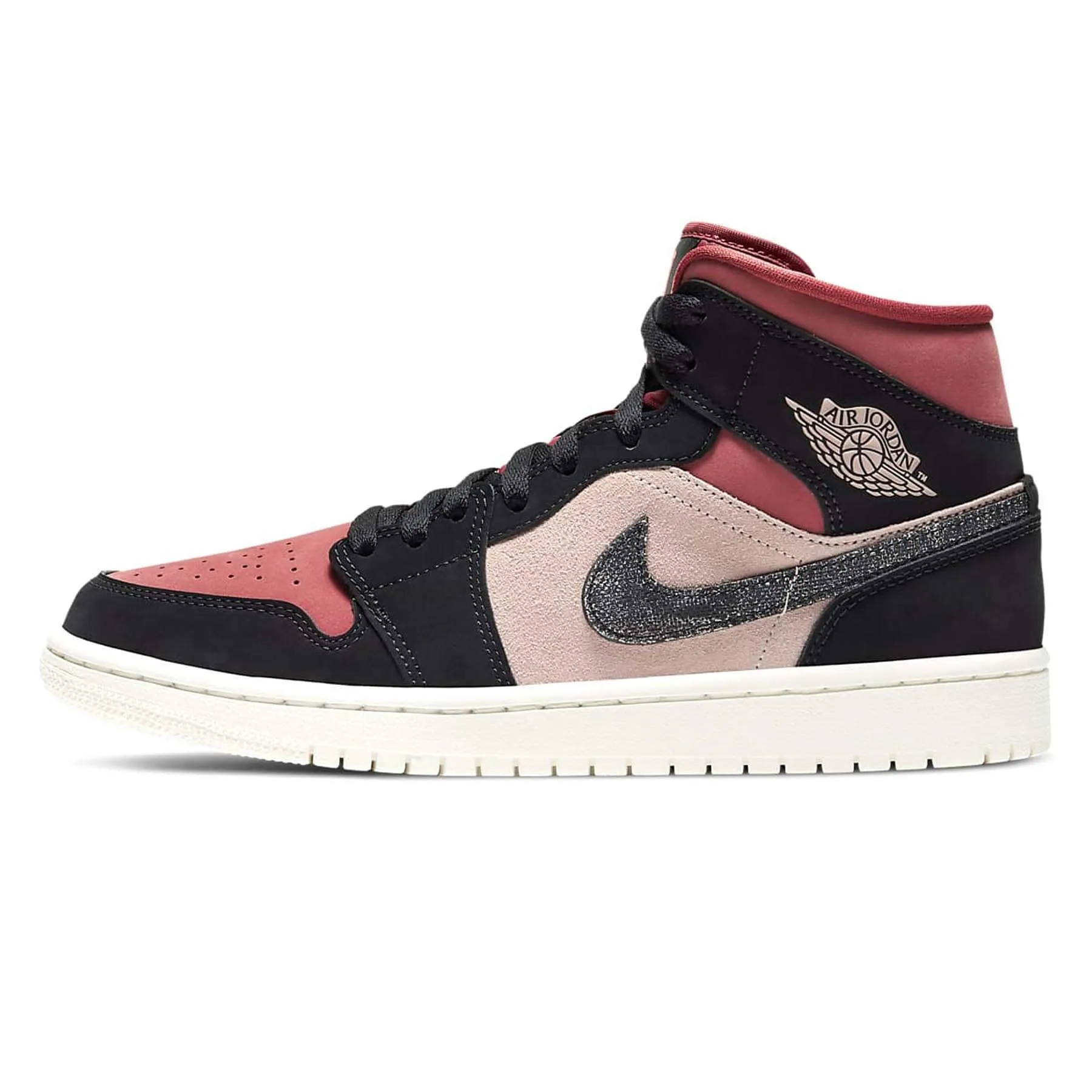 Air Jordan 1 Wmns Mid 'Burgundy Dusty Pink'