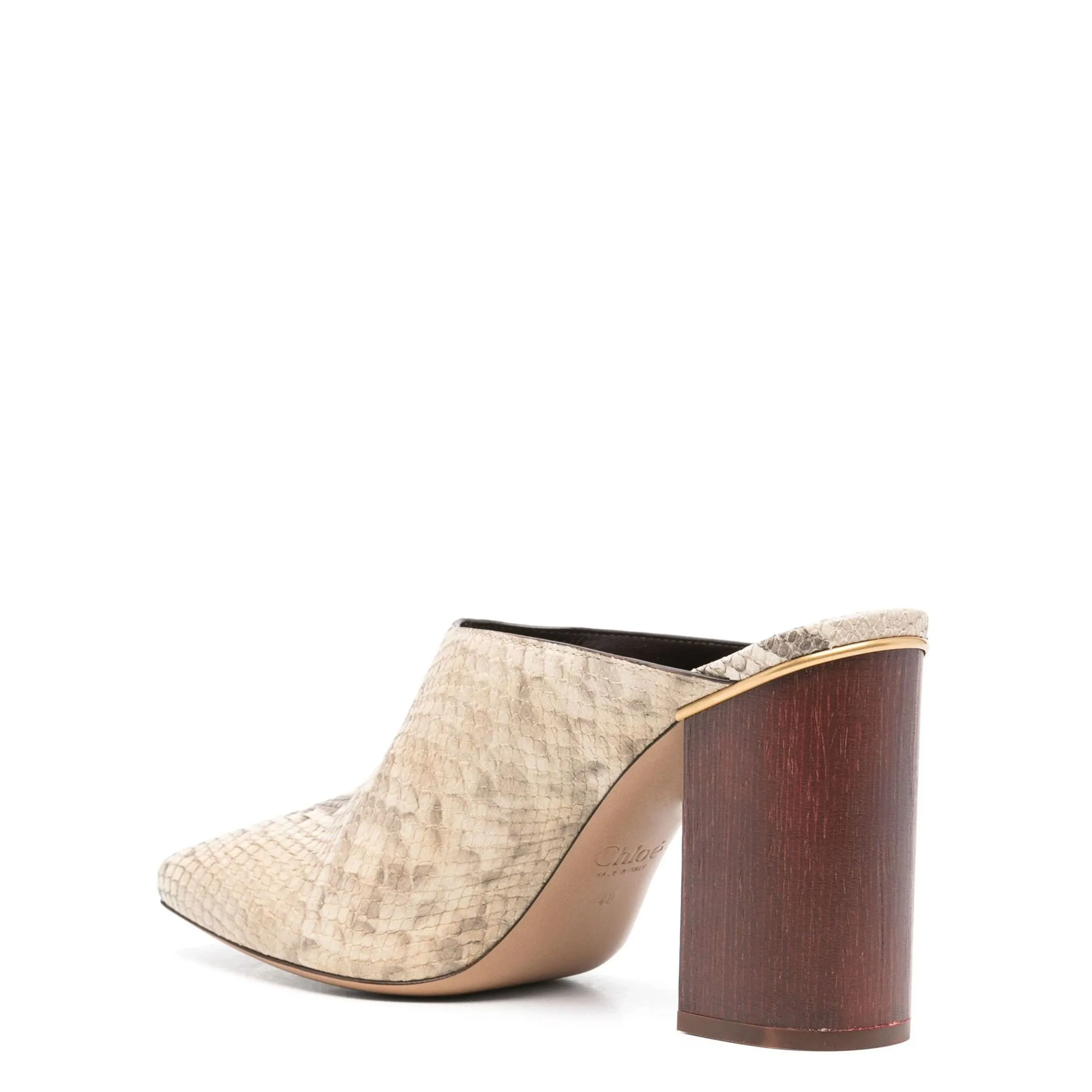 Ambre Mule 90, Misty Beige