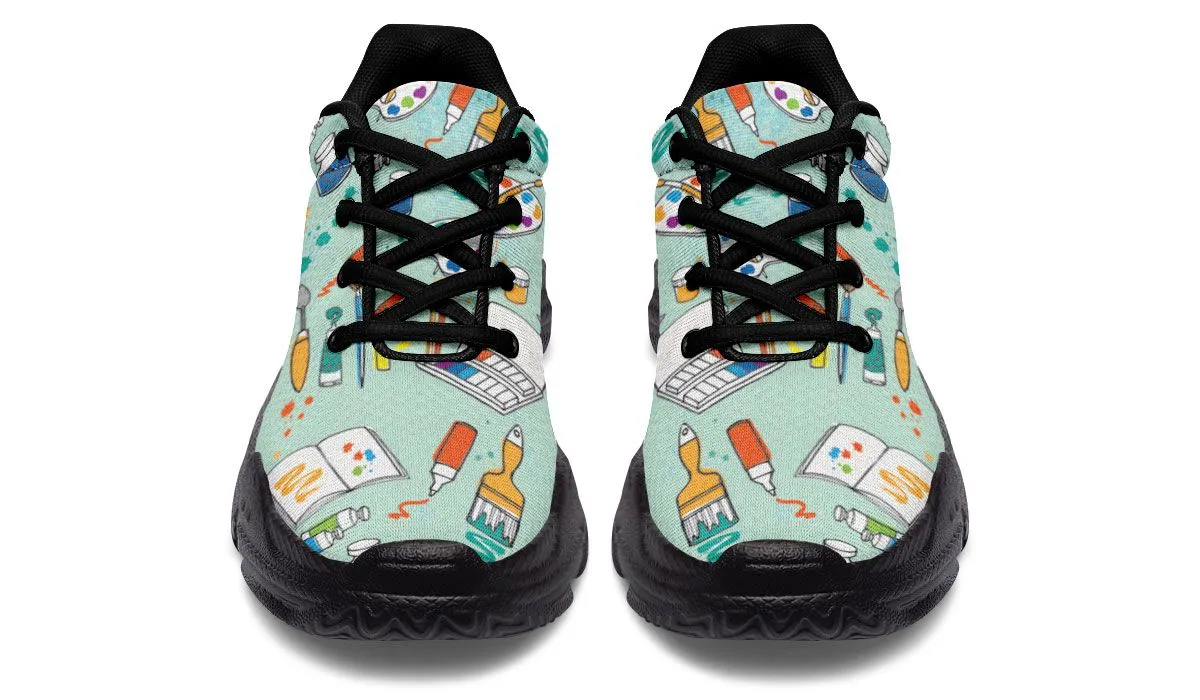 Artist Pattern Chunky Sneakers