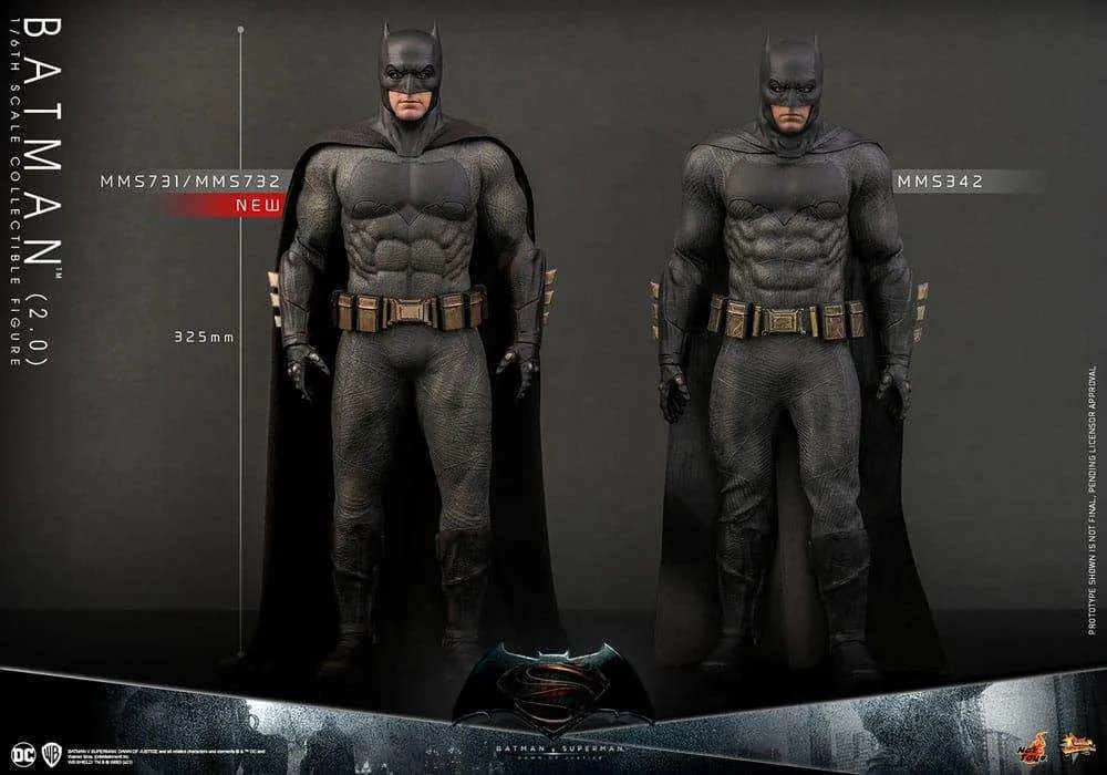 Batman v Superman Dawn of Justice Movie Masterpiece Actionfigur 1/6 Batman 2.0 32 cm HOT TOYS