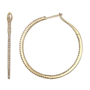 Big Diamond Hoop Earrings