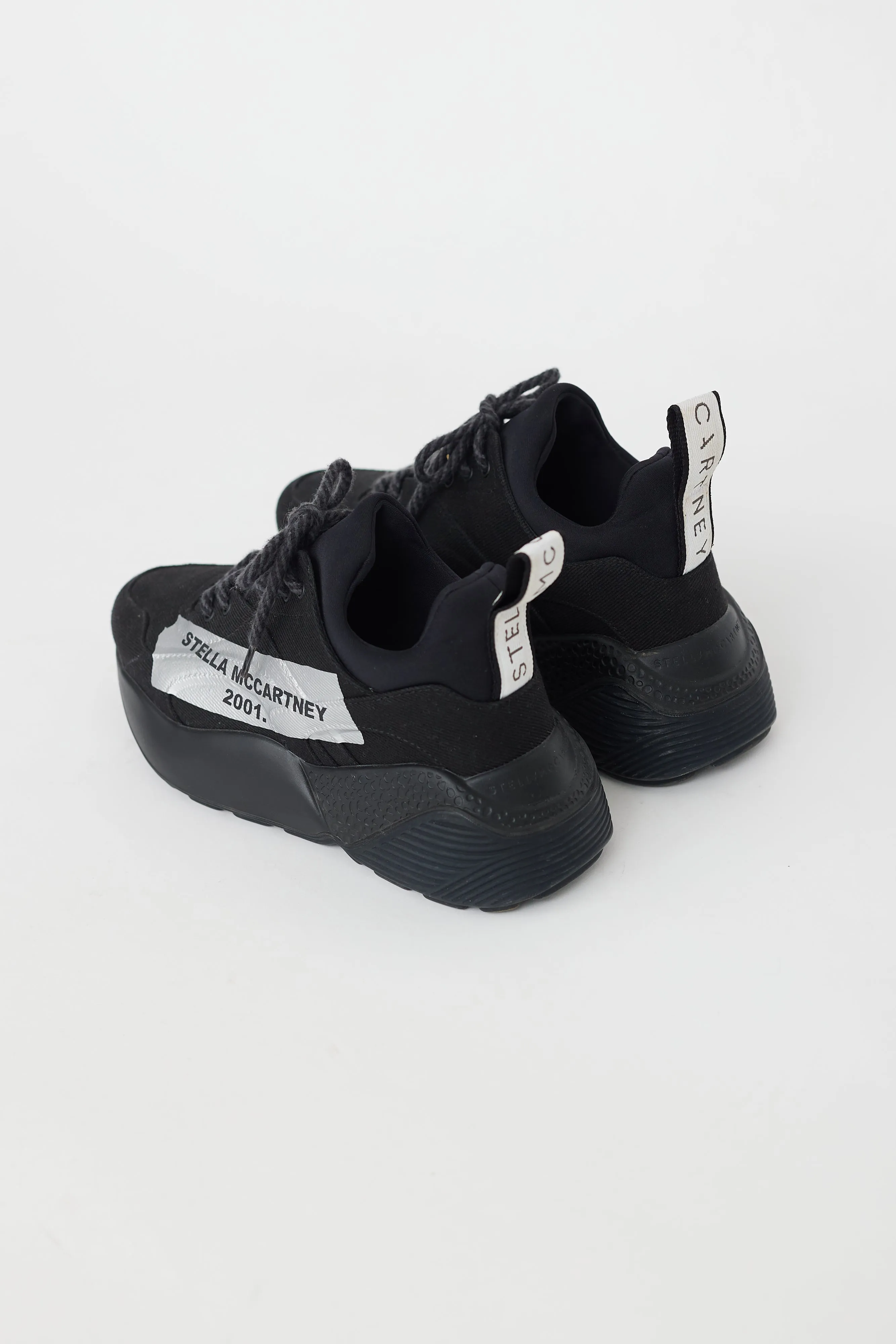 Black & Silver Farga Chunky Sneaker