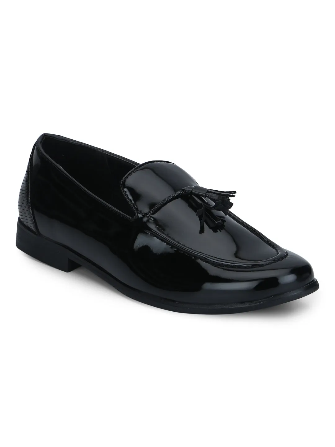 Black PU Tassel Men Loafers