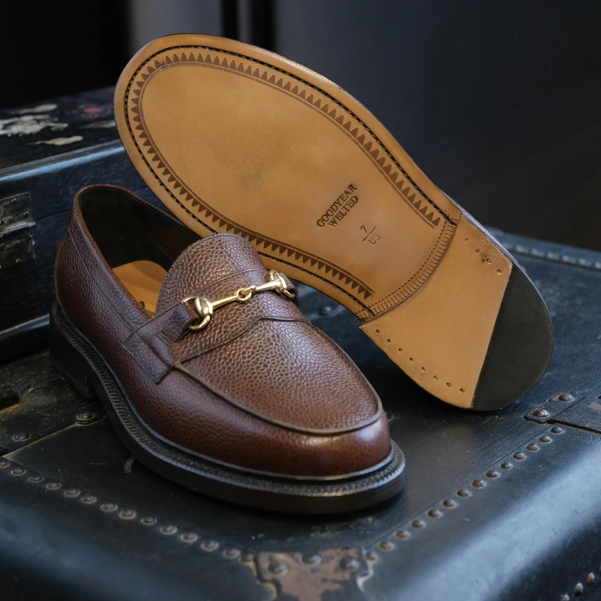 Blackstock & Weber Mason Horsebit Loafer (Chocolate Pebble)