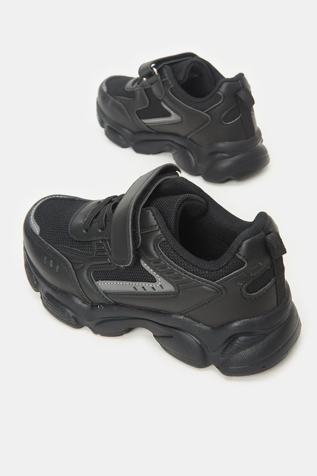 Boys Black Chunky Sneakers