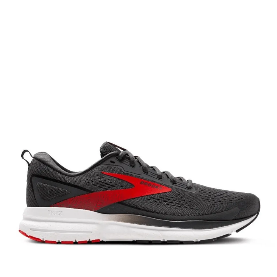 Brooks Trace 3 Men's Running Shoes AW24 Ebony/Fiery Red/White