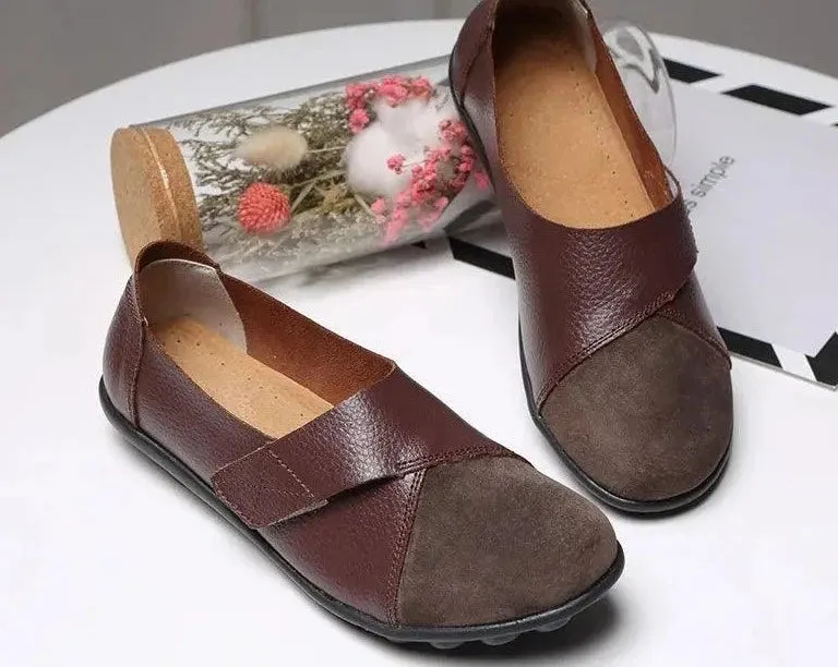 Candy Leather Flats Loafers Women's Casual Shoes #999