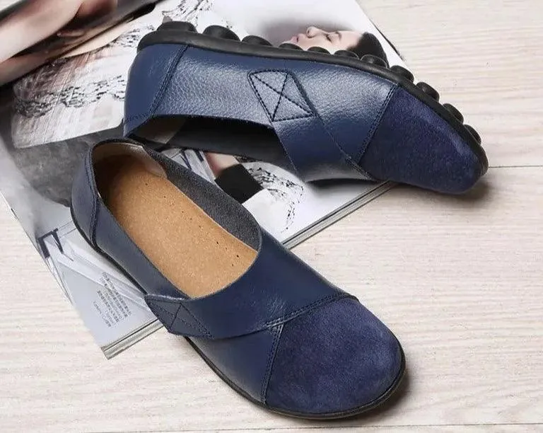 Candy Leather Flats Loafers Women's Casual Shoes #999