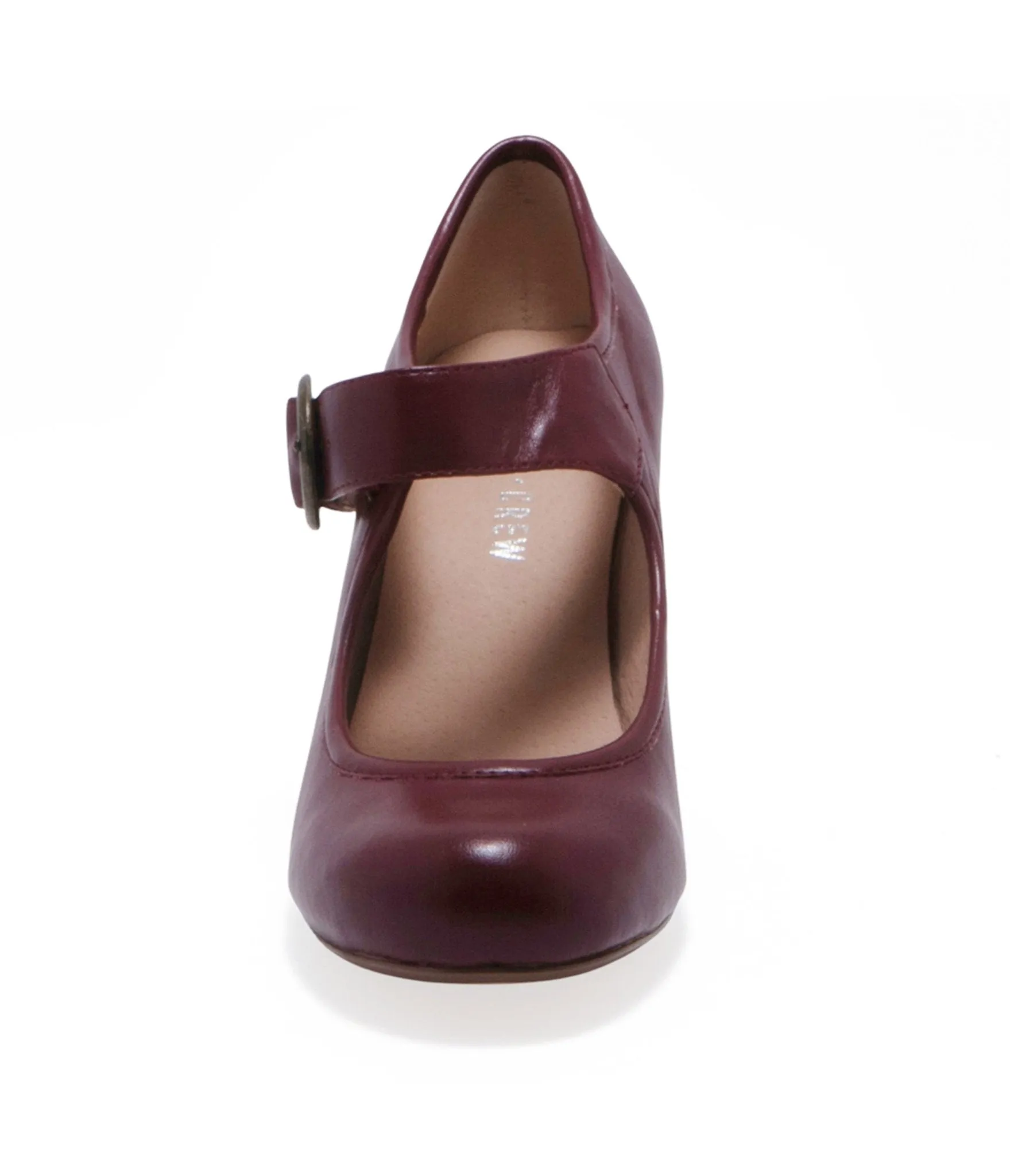 Chelsea Crew 1940s Burgundy Leatherette Mary Jane Madeline Heels