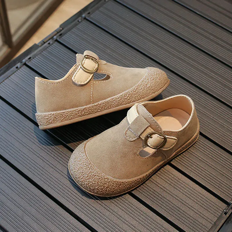 Children's Casual Shoes: T-Strap Leather Soft Sole - TSS325