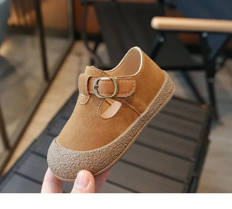 Children's Casual Shoes: T-Strap Leather Soft Sole - TSS325