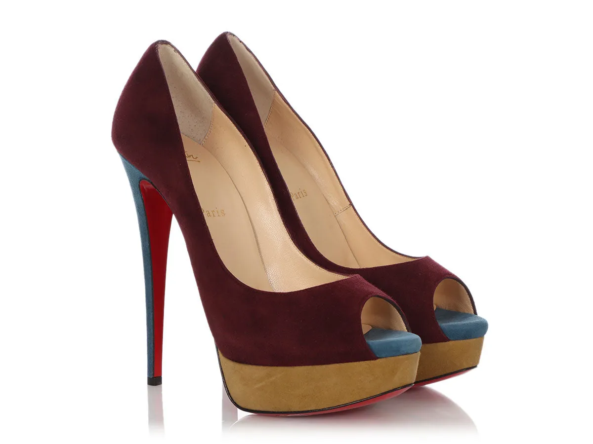 Christian Louboutin Multicolor Suede Lady Peep 150 Pumps