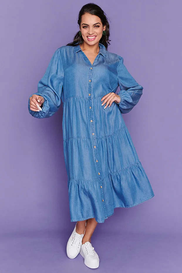 Clermont Blue Denim Dress