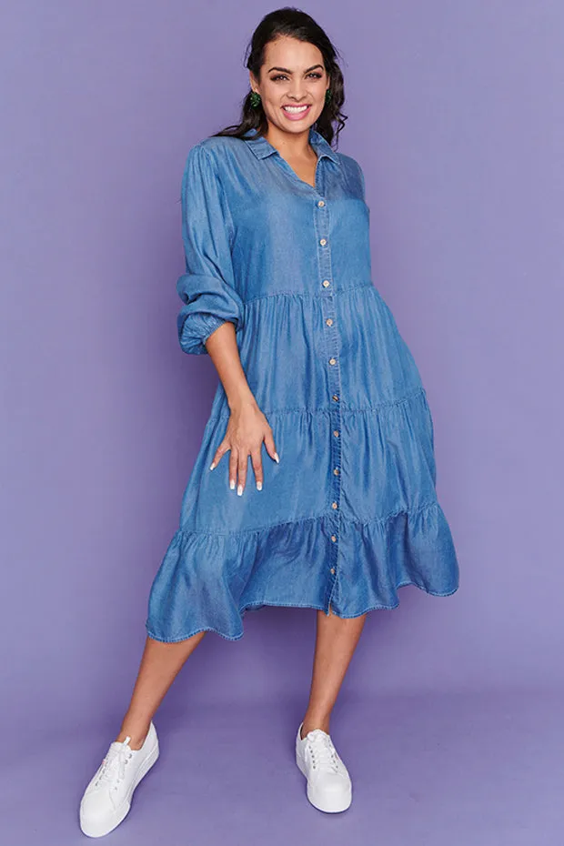 Clermont Blue Denim Dress