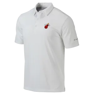 Columbia Miami HEAT Logo White Polo