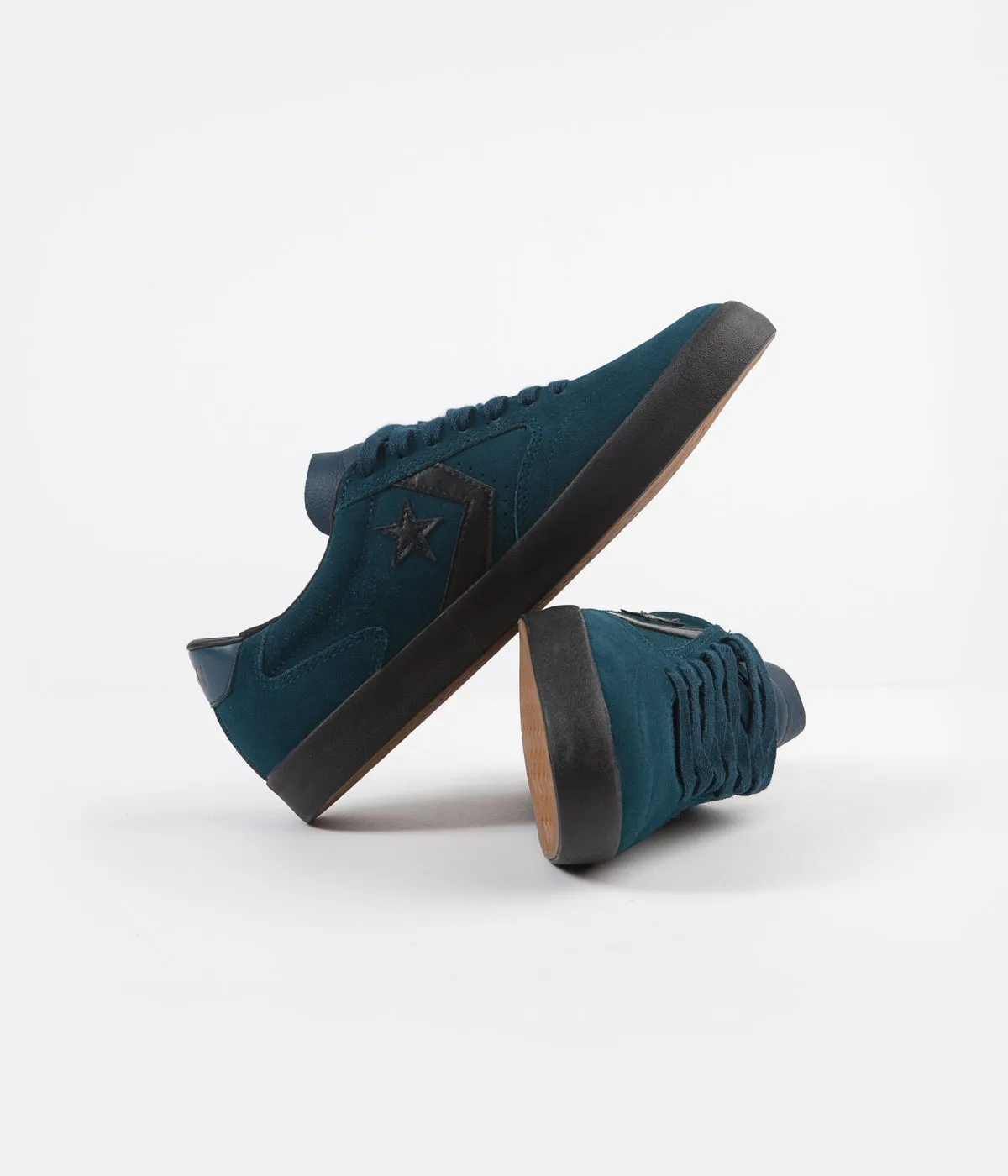 Converse Checkpoint Pro Ox Suede Shoes - Midnight Turquoise / Black / Black