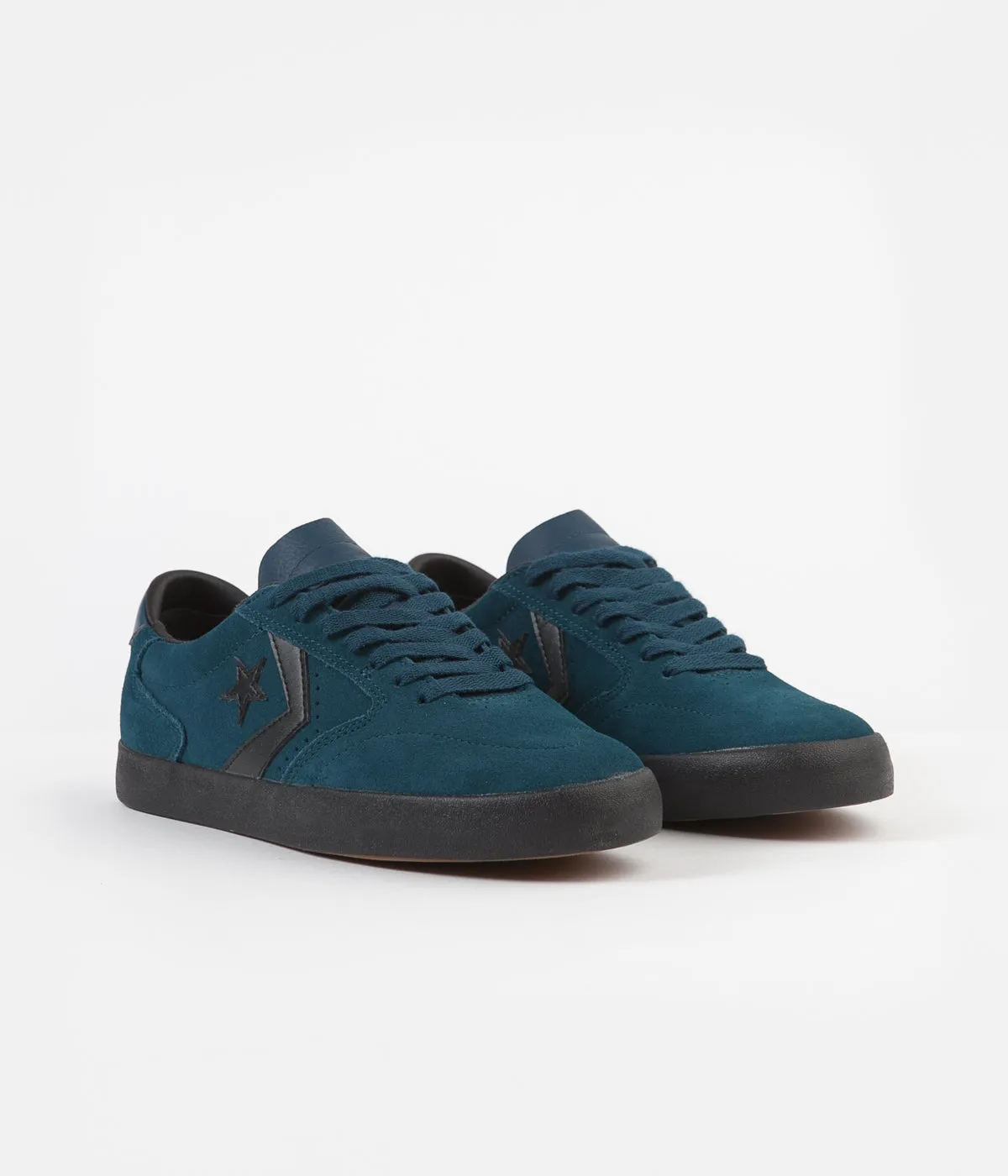 Converse Checkpoint Pro Ox Suede Shoes - Midnight Turquoise / Black / Black