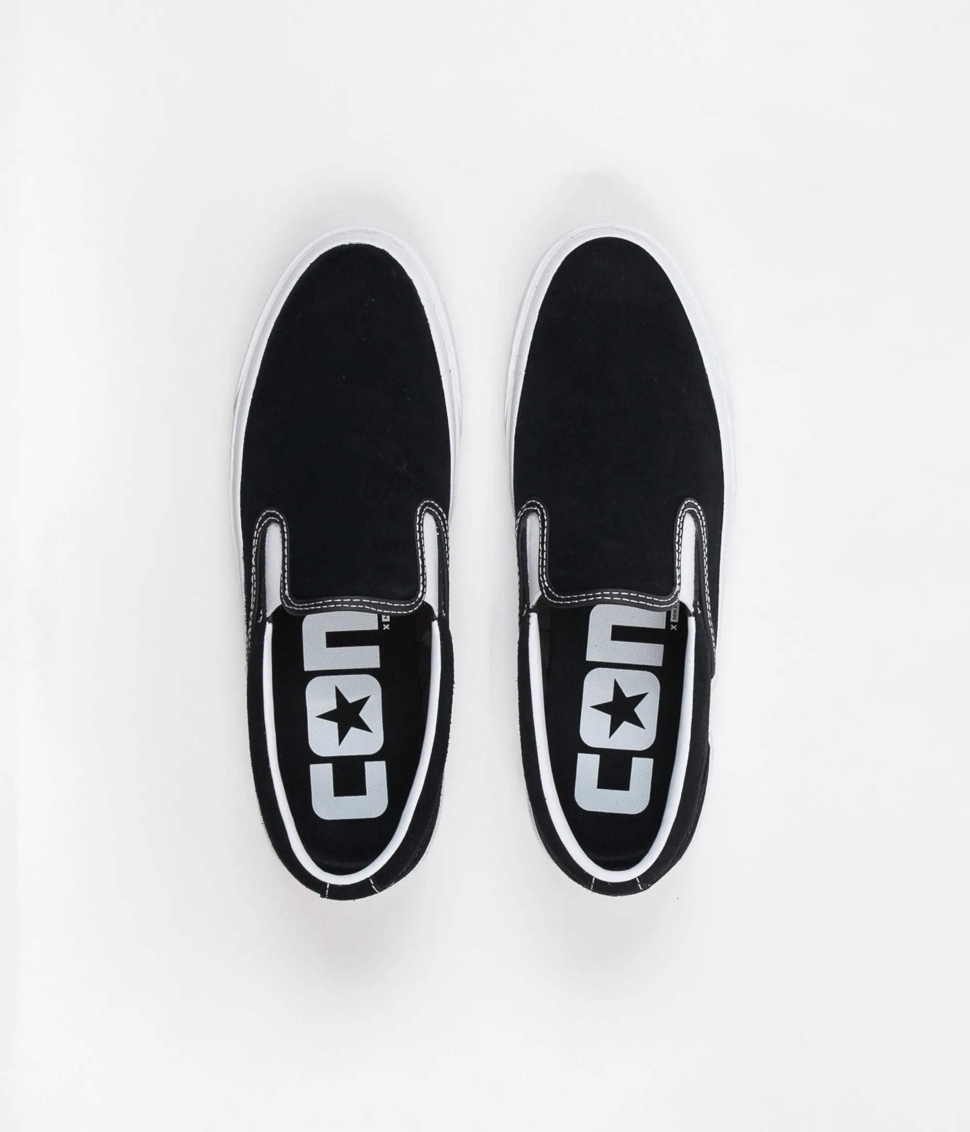 Converse One Star CC Slip On Shoes - Black / White / White