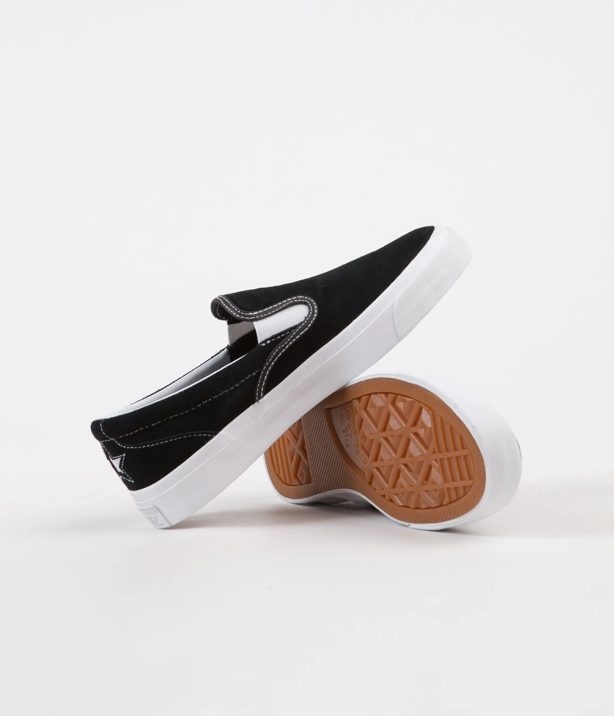 Converse One Star CC Slip On Shoes - Black / White / White