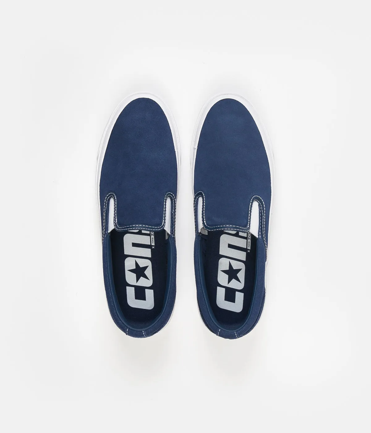 Converse One Star CC Slip On Shoes - Navy / White / White