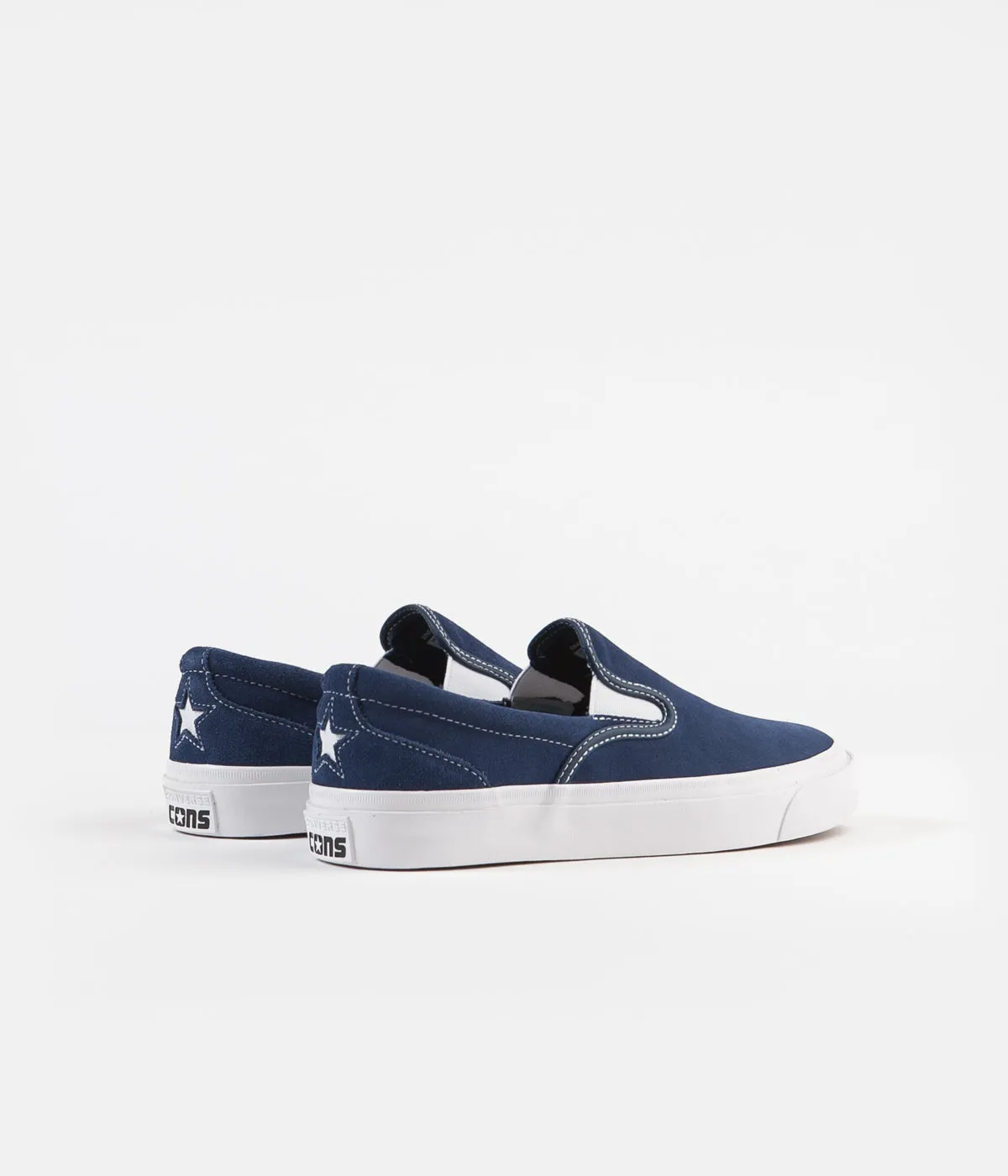 Converse One Star CC Slip On Shoes - Navy / White / White