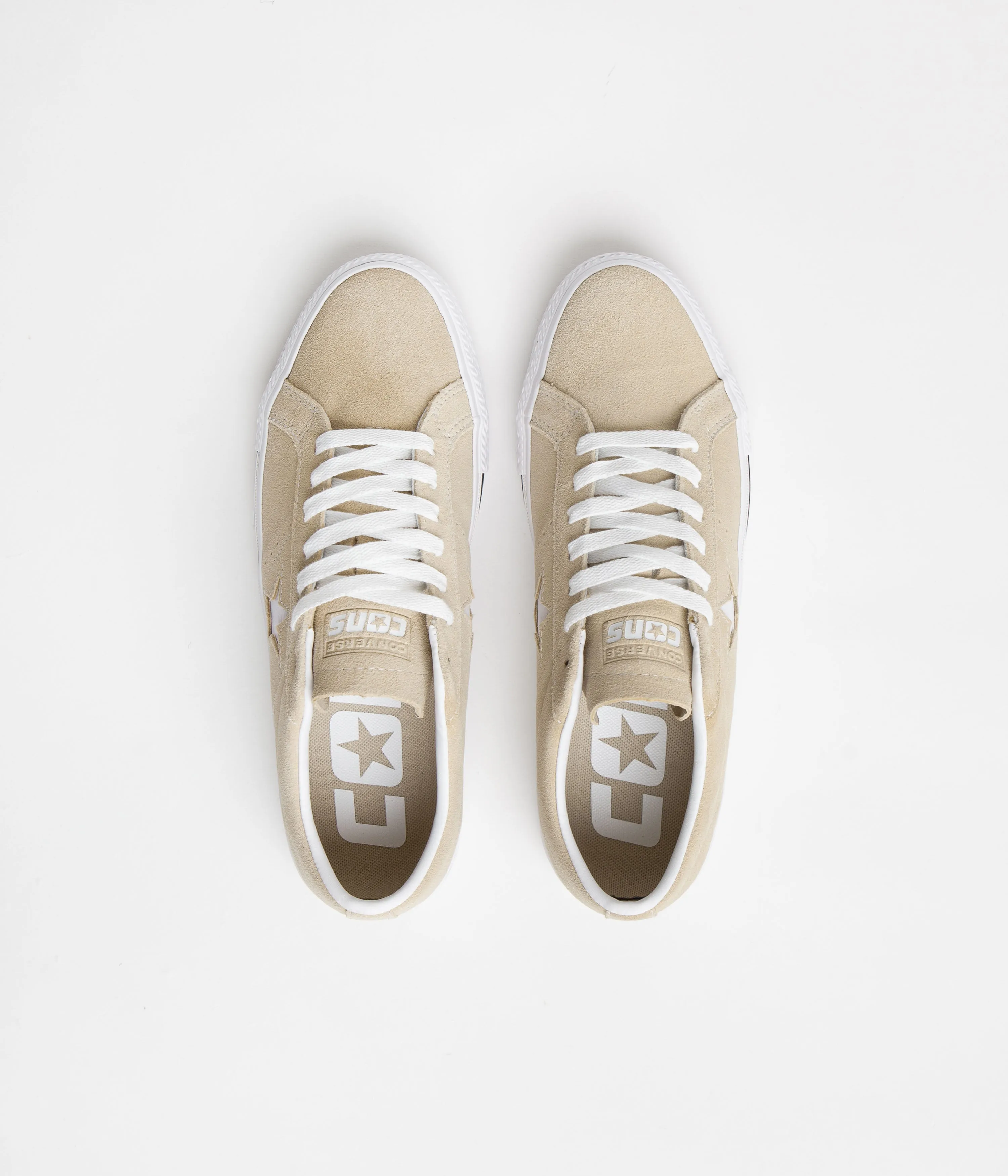 Converse One Star Pro Classic Suede Ox Shoes - Oat Milk / White / Black