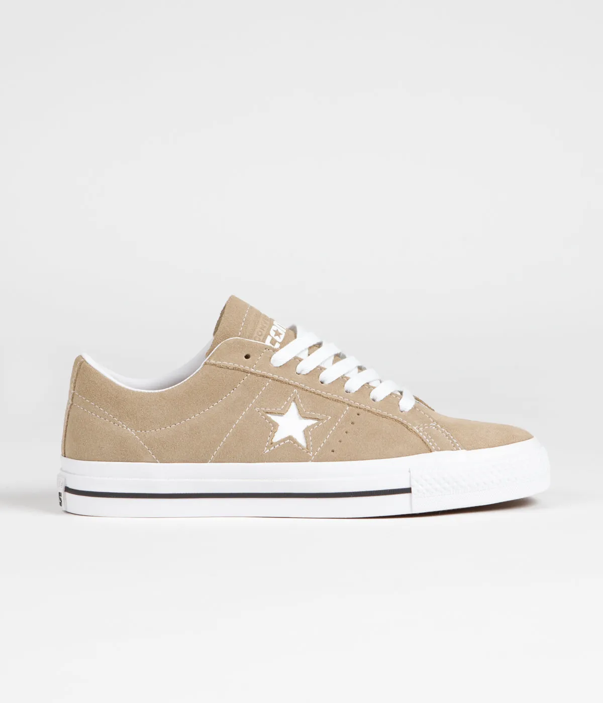 Converse One Star Pro Suede Ox Shoes - Nomad Khaki / Black / Egret