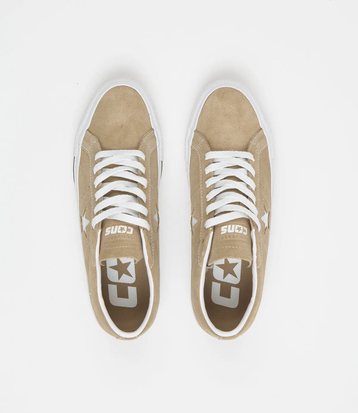 Converse One Star Pro Suede Ox Shoes - Nomad Khaki / Black / Egret