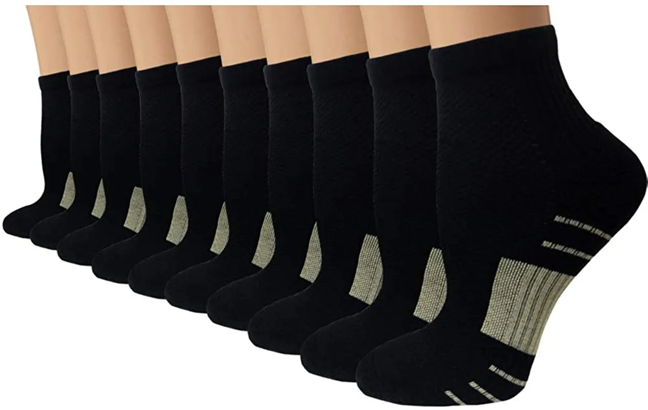 Copper Compression Socks for Men & Women Circulation- Plantar Fasciitis Socks Support for Athletic Running Cycling