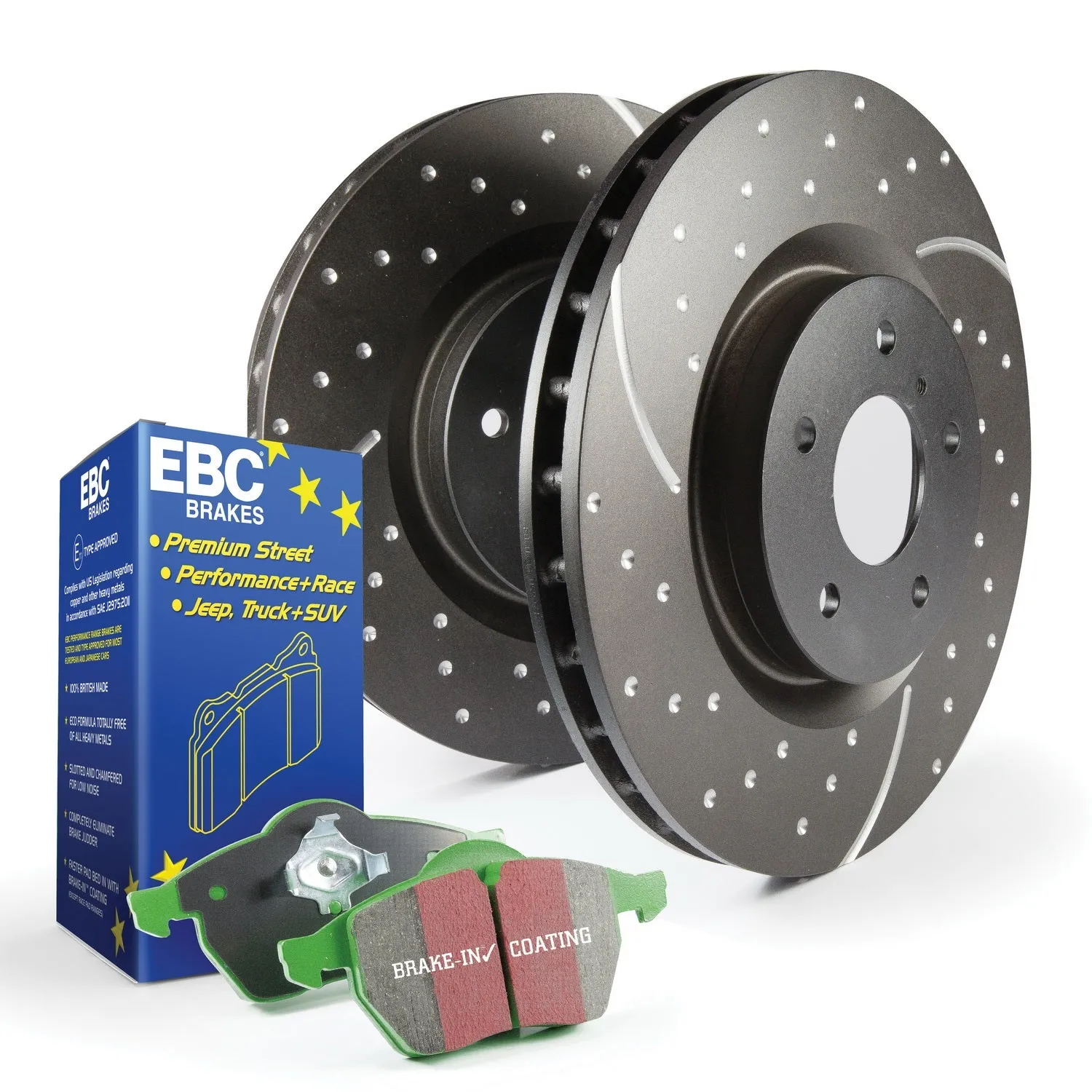 EBC Brakes S10KF1379 S10 Kits Greenstuff 2000 and GD Rotors