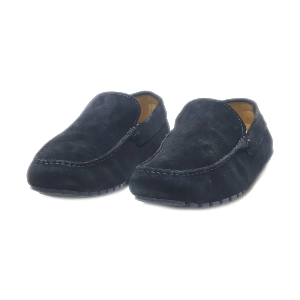 Ecco Loafers Suede Blue Colour For Men