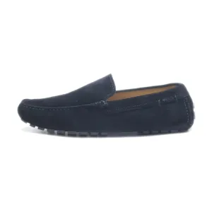 Ecco Loafers Suede Blue Colour For Men